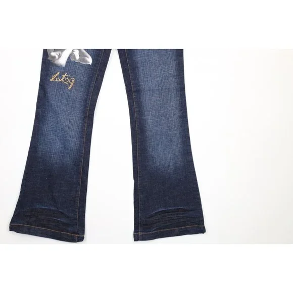 NOS Vintage Y2K Lot 29 Womens Size 9 Looney Tunes Wide Leg Flared Denim Jeans